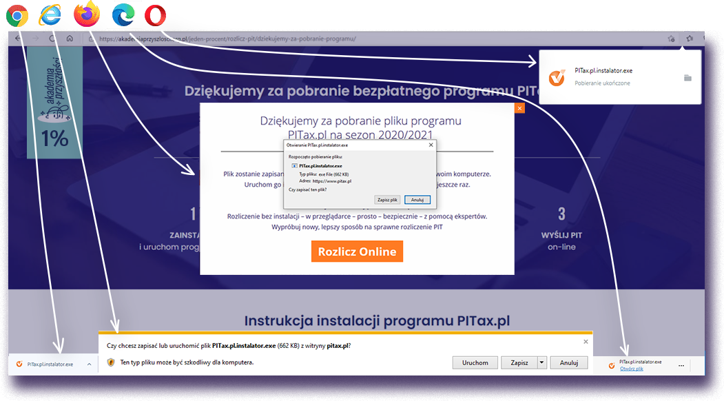 Zapisz program PITax.pl na komputerze